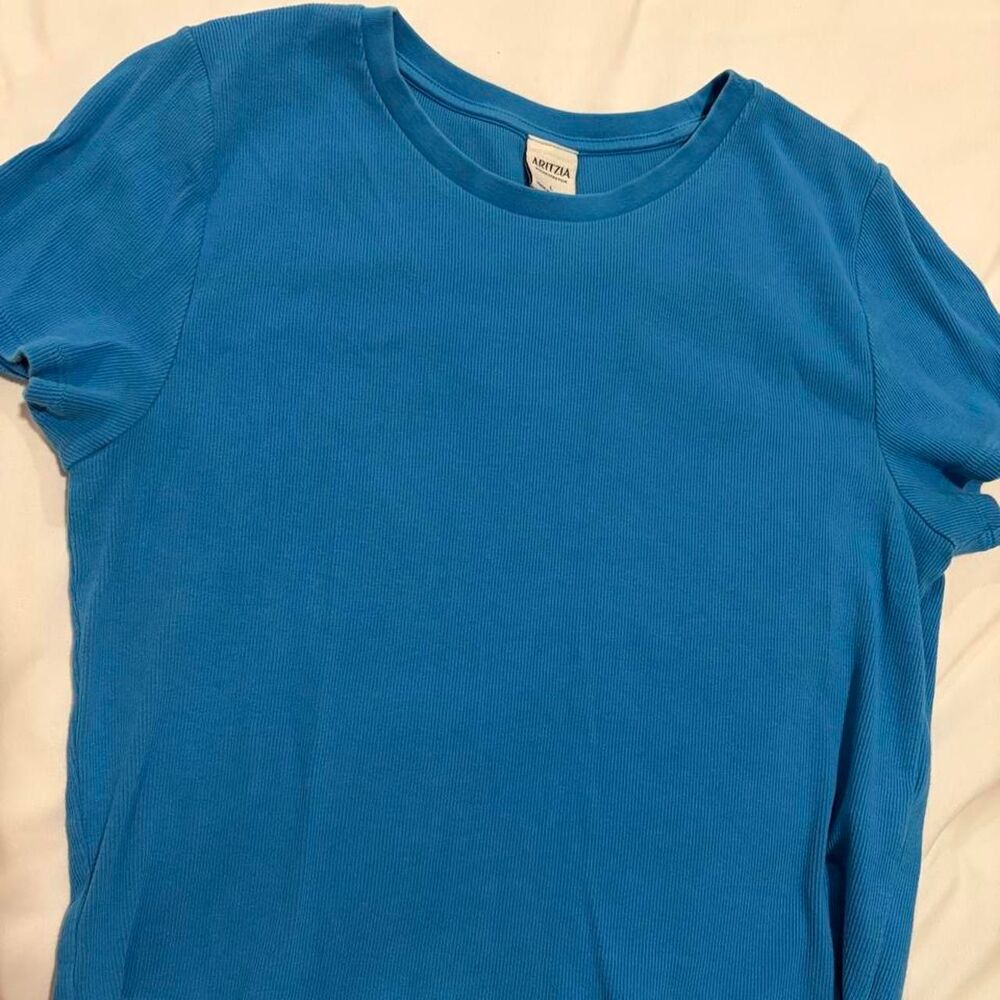 Aritzia Women's Blue Crop-top